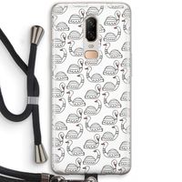 Zwanen: OnePlus 6 Transparant Hoesje met koord
