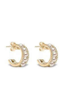 Yoko London boucles d'oreilles Eclipse en or 18ct serties de perles d'Akoya et de diamants