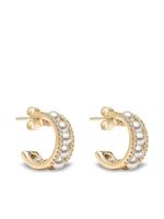 Yoko London boucles d'oreilles Eclipse en or 18ct serties de perles d'Akoya et de diamants - thumbnail