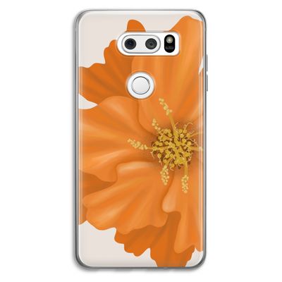 Orange Ellila flower: LG V30 Transparant Hoesje