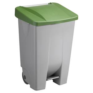Afvalcontainer/rolemmer/pedaalemmer Basic - groen - 80 liter - 19 x 41 x 75 cm - afval scheiden
