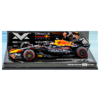 1:43 RB19 GP Barcelona 2023 - Winnaar Max Verstappen - Schaalmodel - Red Bull Racing