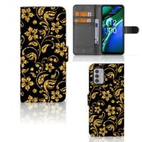 Nokia G42 Hoesje Gouden Bloemen