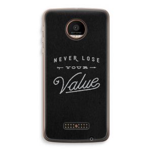 Never lose your value: Motorola Moto Z Force Transparant Hoesje