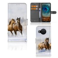 Nokia X10 | Nokia X20 | Telefoonhoesje | Met pasjeshouder | Paarden