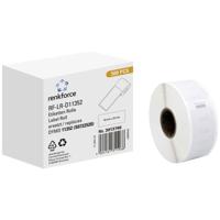 Renkforce Rol met etiketten Compatibel vervangt DYMO DYMO 11352 54 x 25 mm Papier Wit 500 stuk(s) Permanent hechtend Universele etiketten RF-6027492 - thumbnail