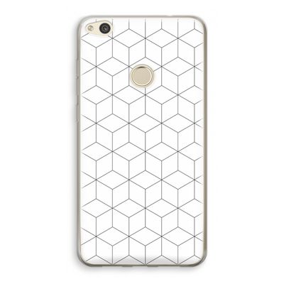 Zwart-witte kubussen: Huawei Ascend P8 Lite (2017) Transparant Hoesje
