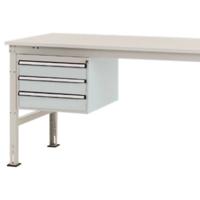 Manuflex ZB4613.7035 Behuizing onderbouw stationair, gebruiksh. 300 mm met 3 lades. Voor tafel diepte 1000 mm Manuflex ZB4613.7035 Behuizing onderbouw stationair, gebruiksh. 300 mm met 3 lades. Voor tafel diepte 1000 mm