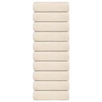 VidaXL Washandjes 10 stuks frogn crème 30x30 cm 100% katoen