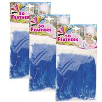 Sierveren - 150x - blauw - 17 cm - knutselveertjes - decoratie/hobbymateriaal