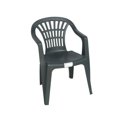 Stoel voor buiten/binnen - tuinstoelen - donkergroen - 50 x 54 x 76 cm - stevig kunststof
