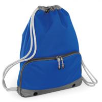 Gymtas rugtas Sporty - blauw - met rijgkoord - 49 x 35 cm - 18 liter - kleine rugzak - polyester