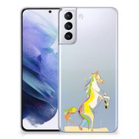 Samsung Galaxy S21 Plus Telefoonhoesje met Naam Horse Color - thumbnail