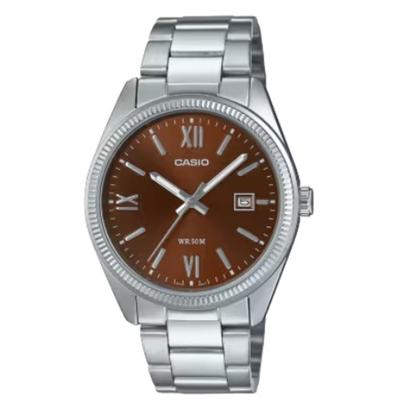 Casio DATE - BROWN - ARABS NUMBERS (Ø 38,5 mm) Heren horloge