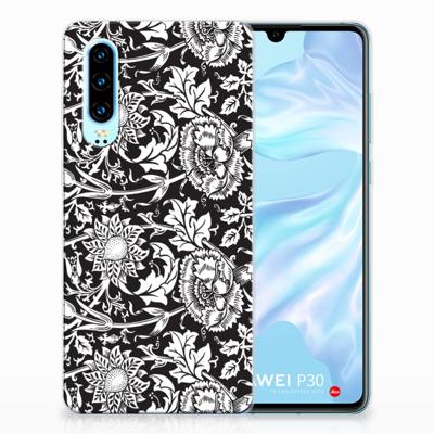 Huawei P30 | TPU Case | Black Flowers Huawei P30 | TPU Case | Black Flowers