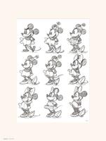 Kunstdruk Disney Minnie Sketch 30x40cm