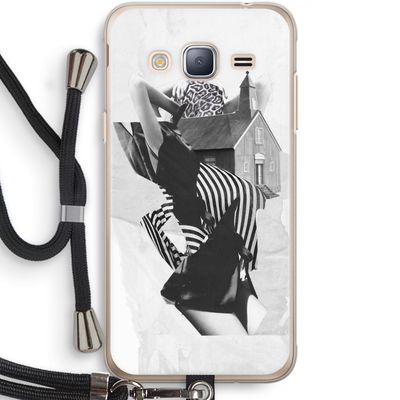 House: Samsung Galaxy J3 (2016) Transparant Hoesje met koord