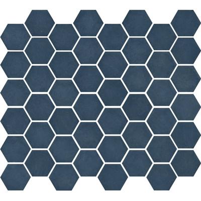 The Mosaic Factory Valencia Mozaiek Tegel Hexagon- Blauw Glas Recycled 278x325 mm