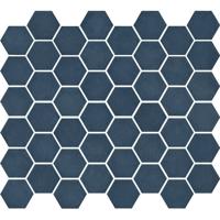 The Mosaic Factory Valencia Mozaiek Tegel Hexagon- Blauw Glas Recycled 278x325 mm