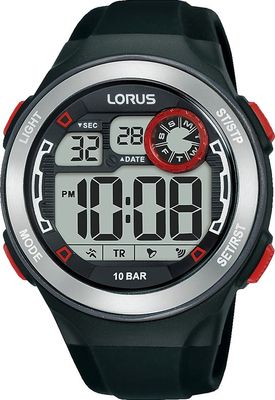 Lorus R2381NX9 Horloge digitaal zwart-rood 45 mm