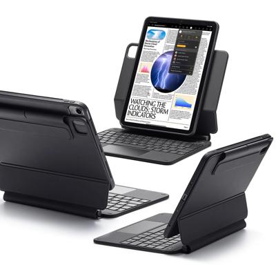 iPad Air 11" (2024), Air 10,9" (5./4. Generation) und Pro 11" (4./3./2./1. Generation) Rebound Magnetische Tastatur Hülle 360 - DE Layout-Black
