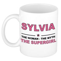 Sylvia The woman, The myth the supergirl cadeau koffie mok / thee beker 300 ml