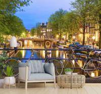Kanaal Amsterdam fotobehang behang
