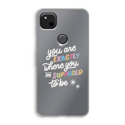Right Place: Google Pixel 4a Transparant Hoesje