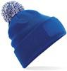 Beechfield CB443 Snowstar® Patch Beanie - Bright Royal/Off White - One Size