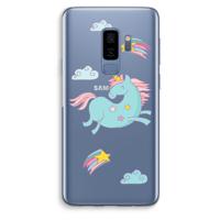 Vliegende eenhoorn: Samsung Galaxy S9 Plus Transparant Hoesje - thumbnail