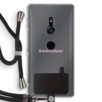 kwetsbaar: Sony Xperia XZ2 Transparant Hoesje met koord