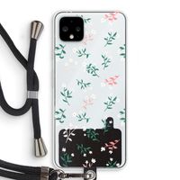 Small white flowers: Pixel 4 XL Transparant Hoesje met koord