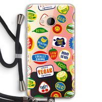 Fruitsticker: HTC U Play Transparant Hoesje met koord