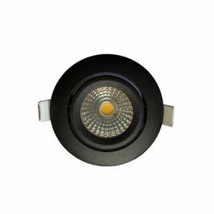 LED inbouwspot zwart 450 lumen 5W zwart 2000K - 3000K 60° dim to warm inbouwhoogte 23mm IP54