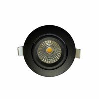 LED inbouwspot zwart 450 lumen 5W zwart 2000K - 3000K 60° dim to warm inbouwhoogte 23mm IP54