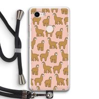 Alpacas: Pixel 3 Transparant Hoesje met koord