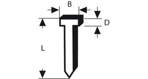 Bosch Accessoires Nagel type 47 1,8 x 1,27 x 26 mm 1000st - 1609200379