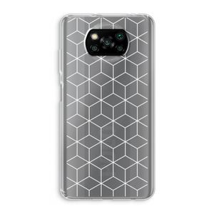 Zwart-witte kubussen: Xiaomi Poco X3 Pro Transparant Hoesje