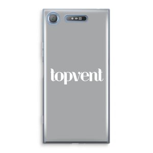 Topvent Grijs Wit: Sony Xperia XZ1 Transparant Hoesje