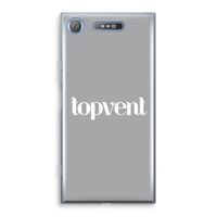 Topvent Grijs Wit: Sony Xperia XZ1 Transparant Hoesje