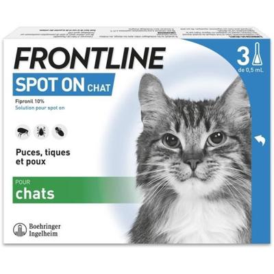 FRONTLINE 3 SPOT ON Cat Antiparasitaire Pipetten - Vlooien, teken, luizen