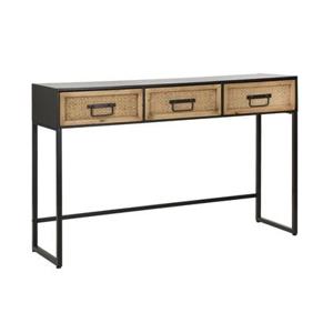 Mauro Ferretti Hanoi Console met 3 lades in hout en metaal