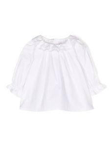 Bonpoint blouse volantée à manches longues - Blanc