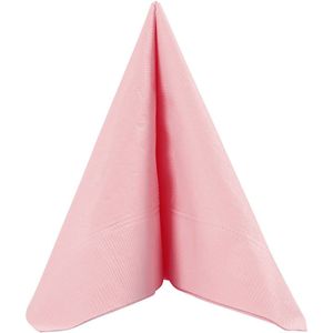 20x Roze servetten van papier 33 x 33 cm   -