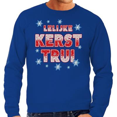 Foute Kersttrui sweater - Lelijke Kerst trui - blauw - voor heren - kerstkleding / kerst outfit Foute Kersttrui sweater - Lelijke Kerst trui - blauw - voor heren - kerstkleding / kerst outfit