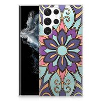 Samsung Galaxy S22 Ultra TPU Case Purple Flower - thumbnail