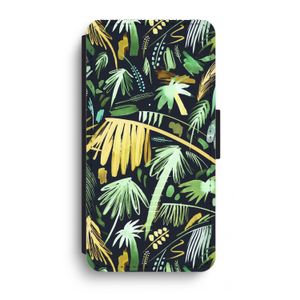 Tropical Palms Dark: iPhone XR Flip Hoesje