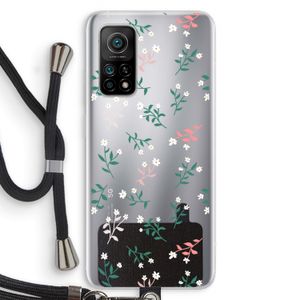 Small white flowers: Xiaomi Mi 10T 5G Transparant Hoesje met koord