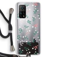 Small white flowers: Xiaomi Mi 10T 5G Transparant Hoesje met koord