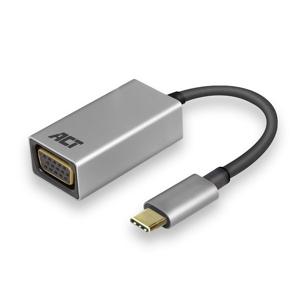 ACT AC7000 kabeladapter/verloopstukje USB-C VGA Zwart, Grijs